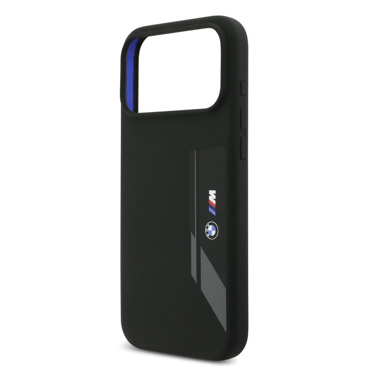 BMW MagSafe Liquid Silicone Case for iPhone 17 Pro - Black, Vertical Logo Protection