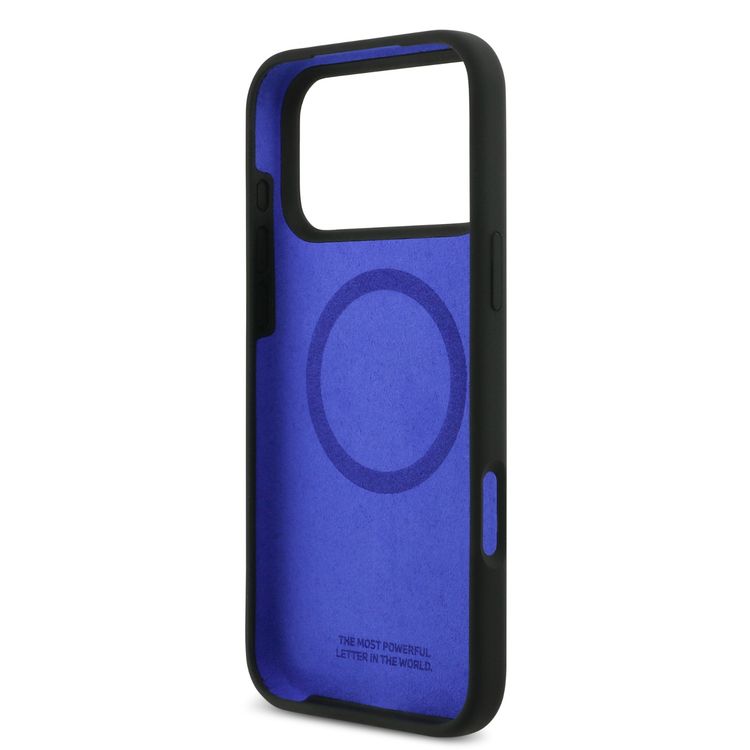 BMW MagSafe Liquid Silicone Case for iPhone 17 Pro - Black, Vertical Logo Protection