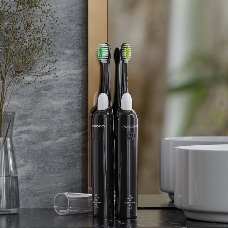 Porodo Rechargeable Electric Toothbrush: Dual Modes, 180-Day Battery, Fast USB-C Charging