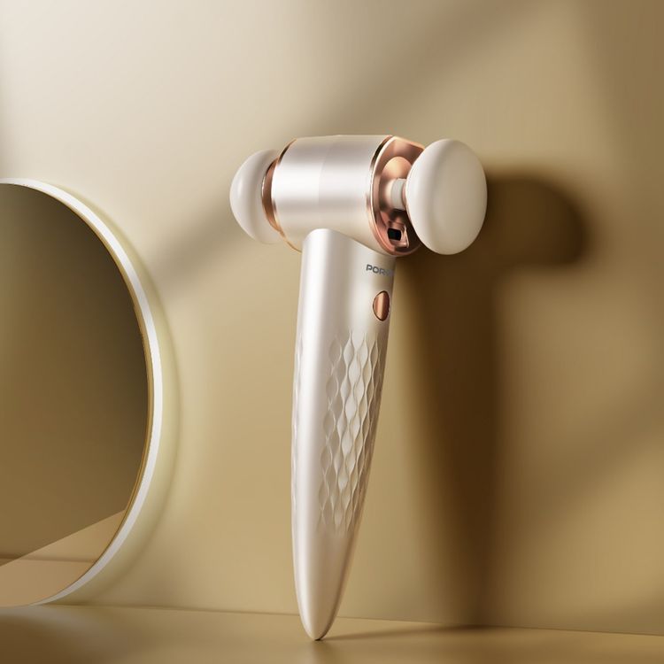 Porodo Magnetic Dual-Head Electric Beauty Blender for Flawless Makeup, USB-C