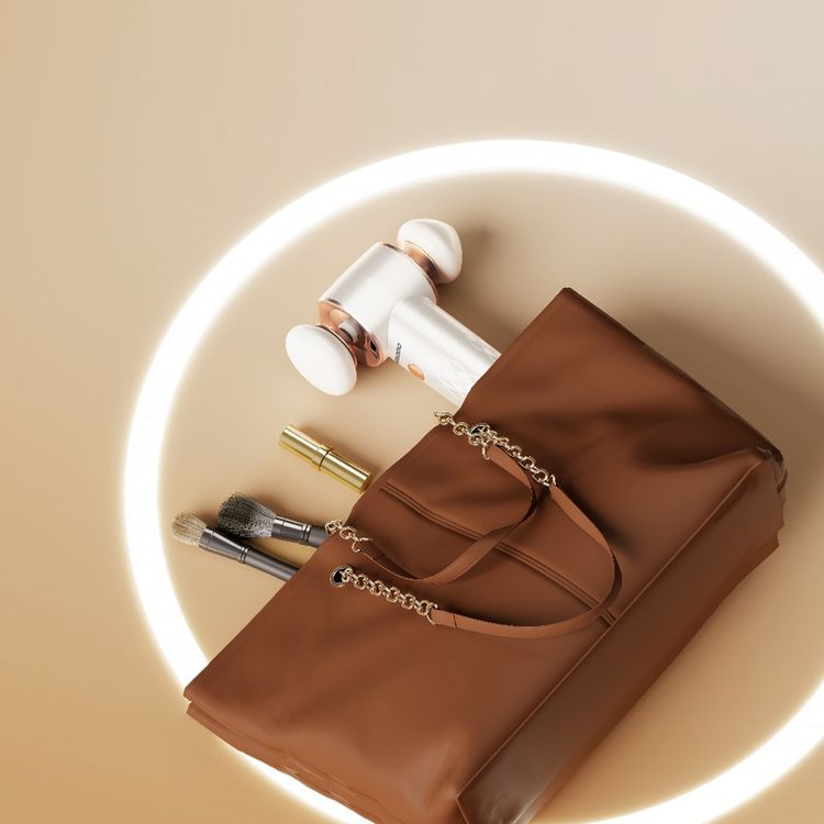 Porodo Magnetic Dual-Head Electric Beauty Blender for Flawless Makeup, USB-C