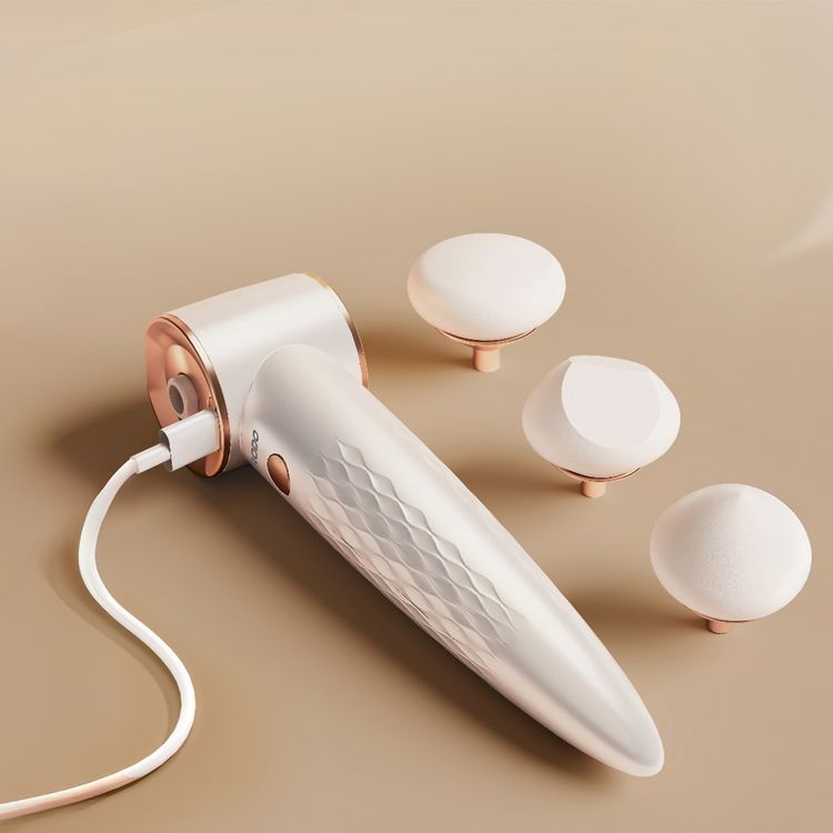 Porodo Magnetic Dual-Head Electric Beauty Blender for Flawless Makeup, USB-C