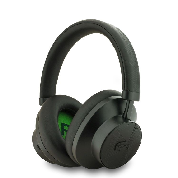 Lacoste Wireless Headphones with ANC, 70-Hour Battery, Voice Assistant, Black