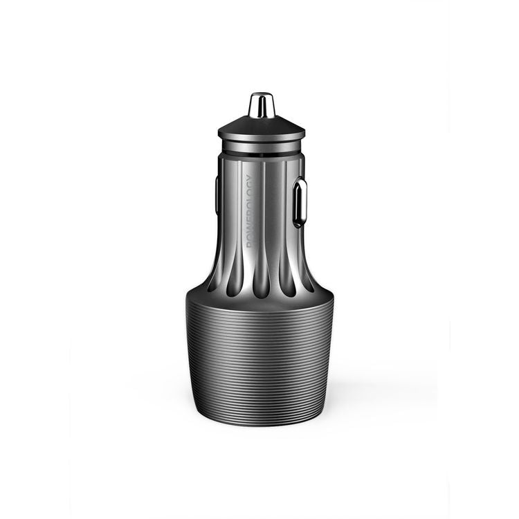 Powerology Velox 66W Dual-Port USB-C Car Charger Fast Charging Adapter