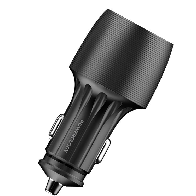 Powerology Velox 66W Dual-Port USB-C Car Charger Fast Charging Adapter