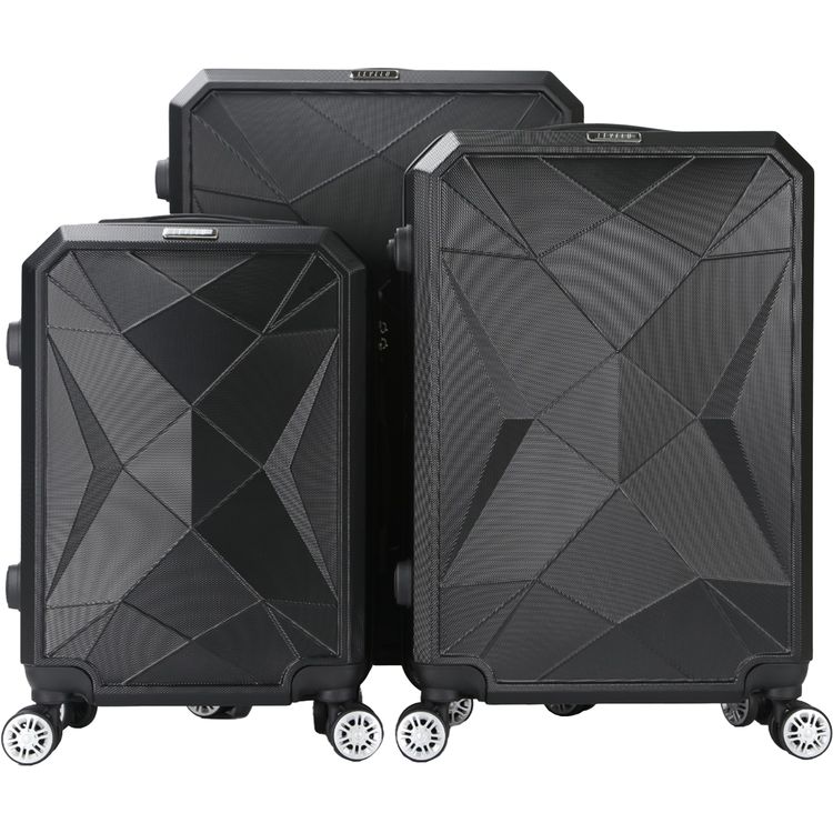 Levelo ABS Durable 3-Piece Travel Luggage Set with Built-in Scale & Secure Lock