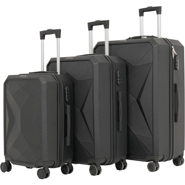 Levelo ABS Durable 3-Piece Travel Luggage Set with Built-in Scale & Secure Lock