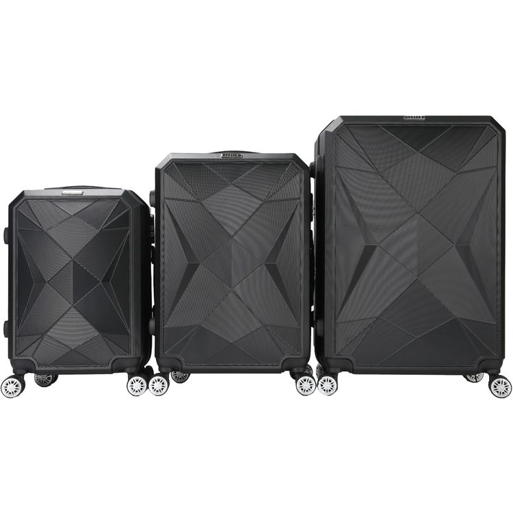 Levelo ABS Durable 3-Piece Travel Luggage Set with Built-in Scale & Secure Lock